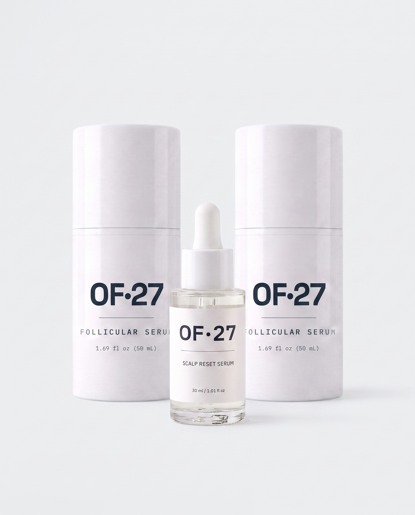 The OF·27 Complete System Trial: Scalp Reset Serum and one Follicular Serum bottle